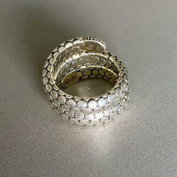 Real Genuine Diamonds Sterling Silver Snake Ring - Picture 2 of 4